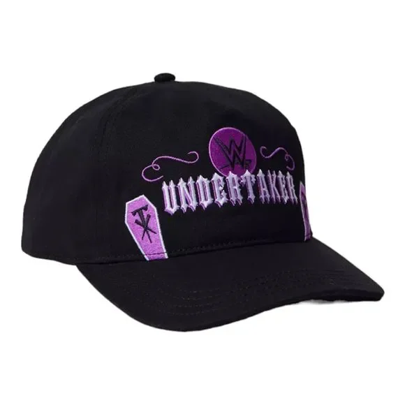 Undertaker Coffins Snapback Hat Cap WWF WWE Black Rare - Picture 2 of 3